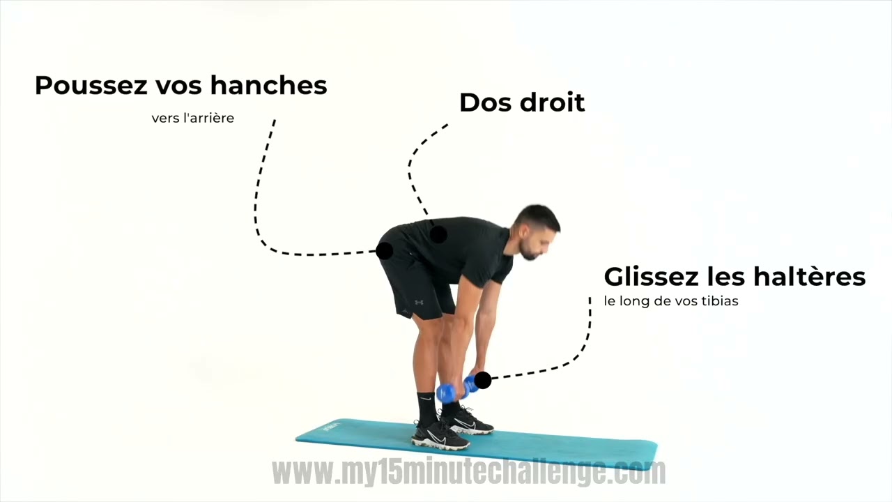 Soulevé de terre avec haltères : Exécution, technique et conseils