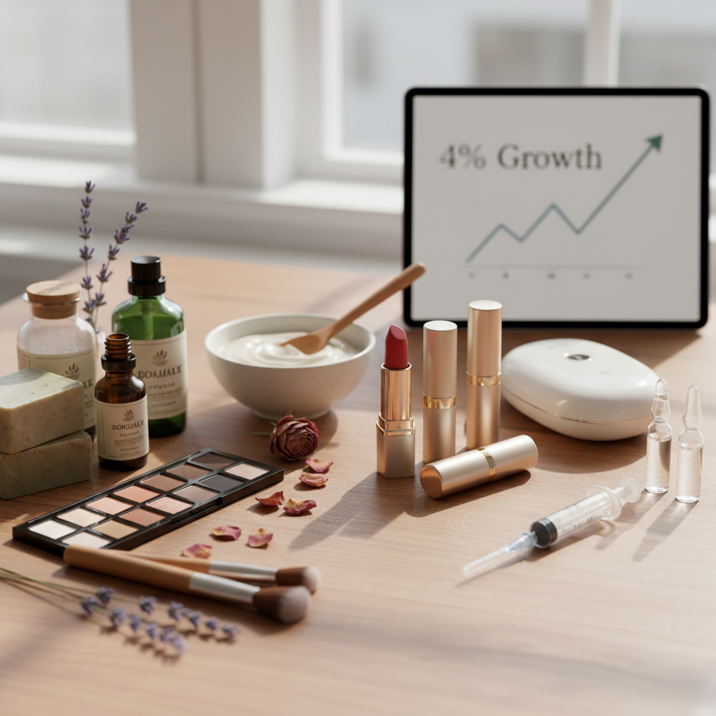 découvrez la croissance de 4% du marché de la beauté, alliant soins traditionnels, injections esthétiques et solutions amincissantes pour une beauté innovante et naturelle.