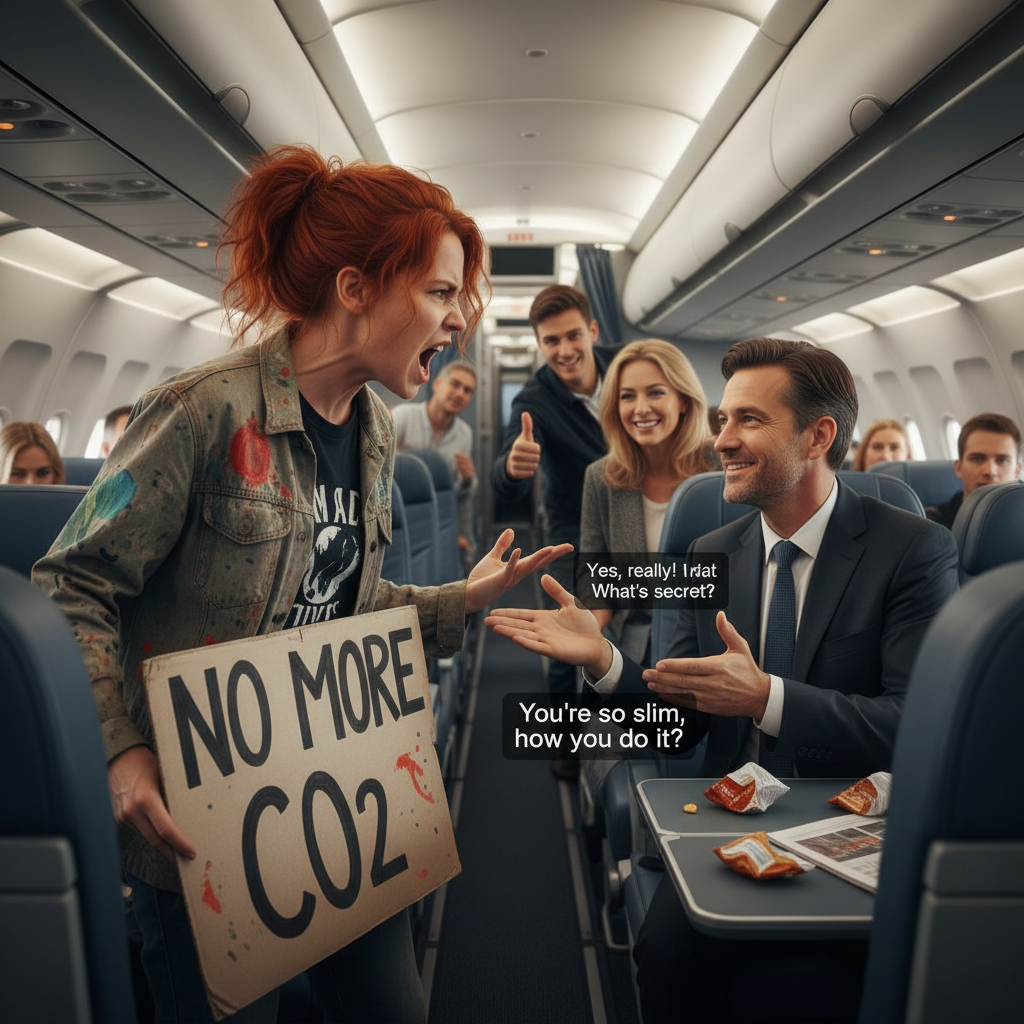 une militante exprime sa colère face aux passagers d’avion qui la complimentent sur sa minceur, soulevant un débat sur les compliments non sollicités et le respect de l’espace personnel.